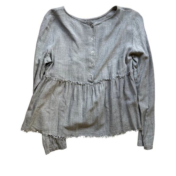 Cloth & Stone Gray Peplum Top Women's Size Small EUC - Picture 2 of 4